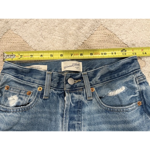 Universal Thread 90s Baggy Mid Rise Denim Blue Jeans Light Wash Women's Sz 00 - Picture 6 of 8